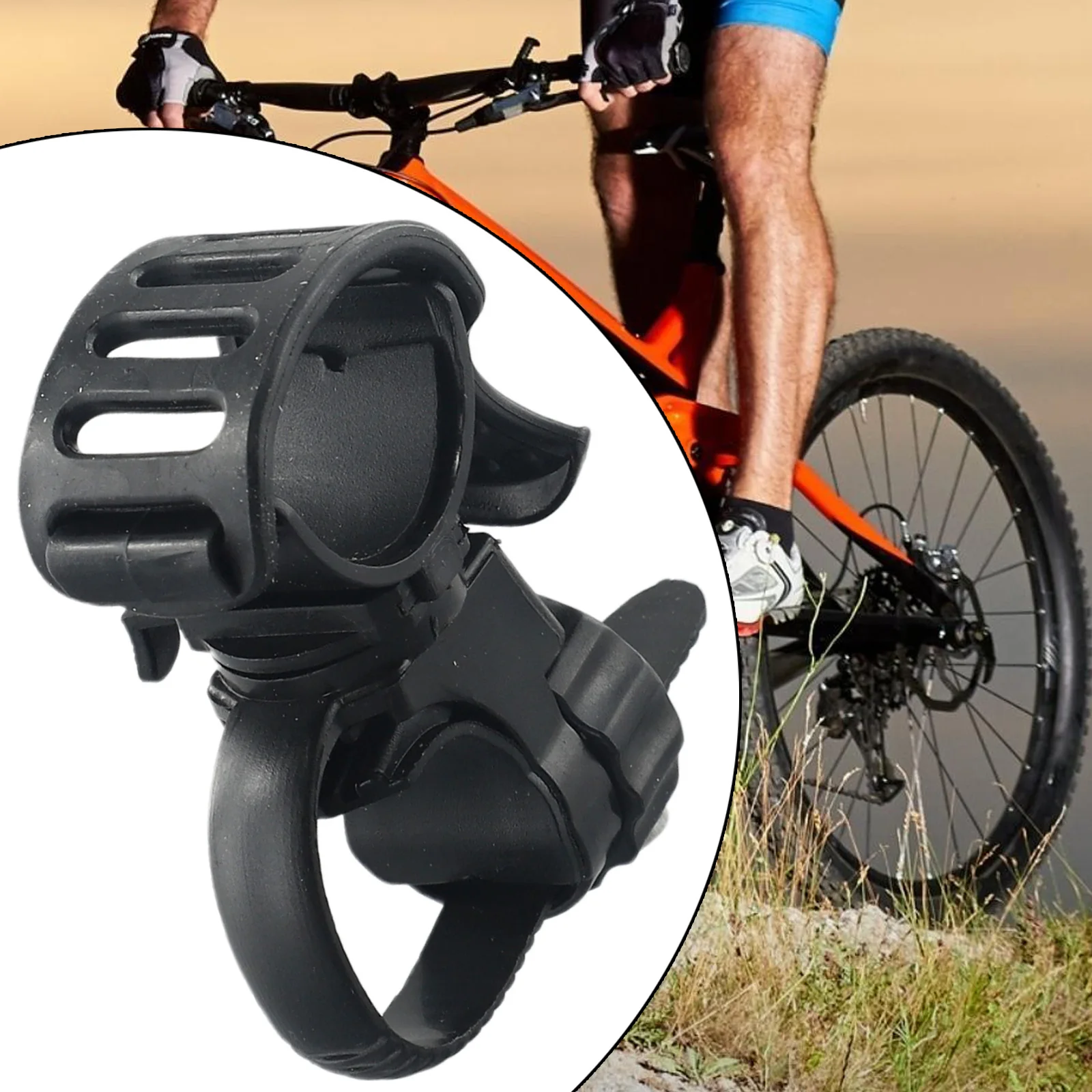 

Bicycle Handlebar Light Bracket 360 Degree Rotation Quick Release Flashlight Lamp Holder MTB Moutain Bike Ebike Tool Parts