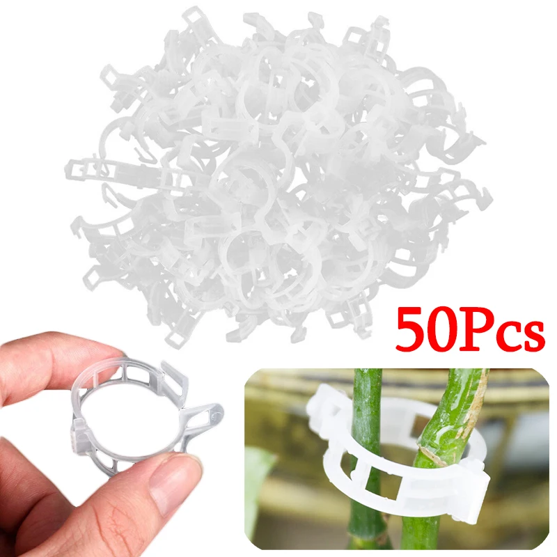 

50Pcs Plastic Plant Clips Reusable Protection Grafting Fixing Tools Hanging Vine Garden Greenhouse Vegetables Tomatoes Clips