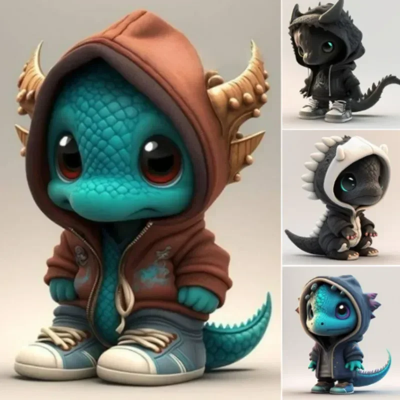 Statue Of Baby Dragon Handmake Resin Dinosaur Figurines Car Decoration Resin Crafts For Home Office Desktop Decor Birthday Gift