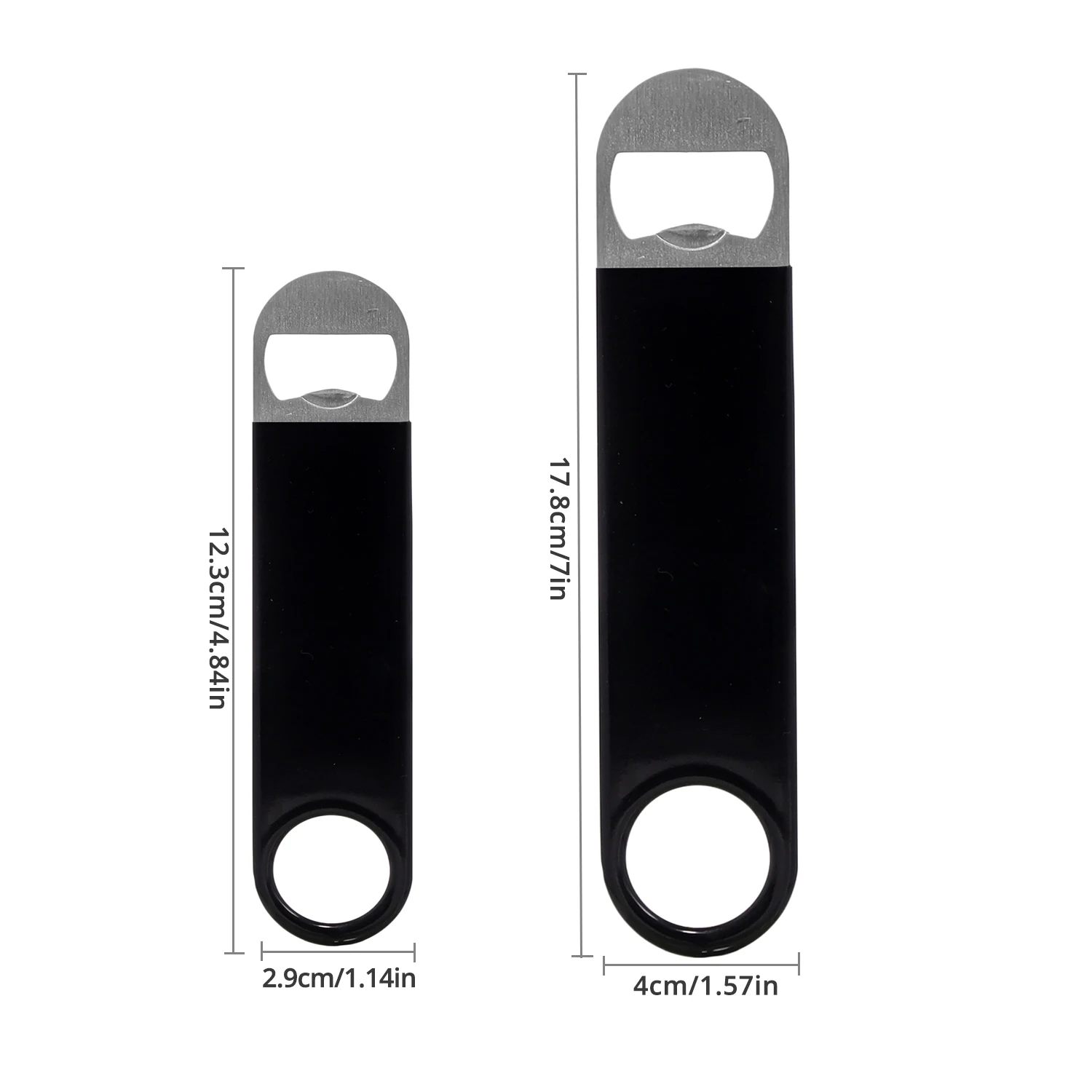 Premium Rubber-Coated Stainless Steel Bottle Opener, 7-Inch, Professional Speed Design