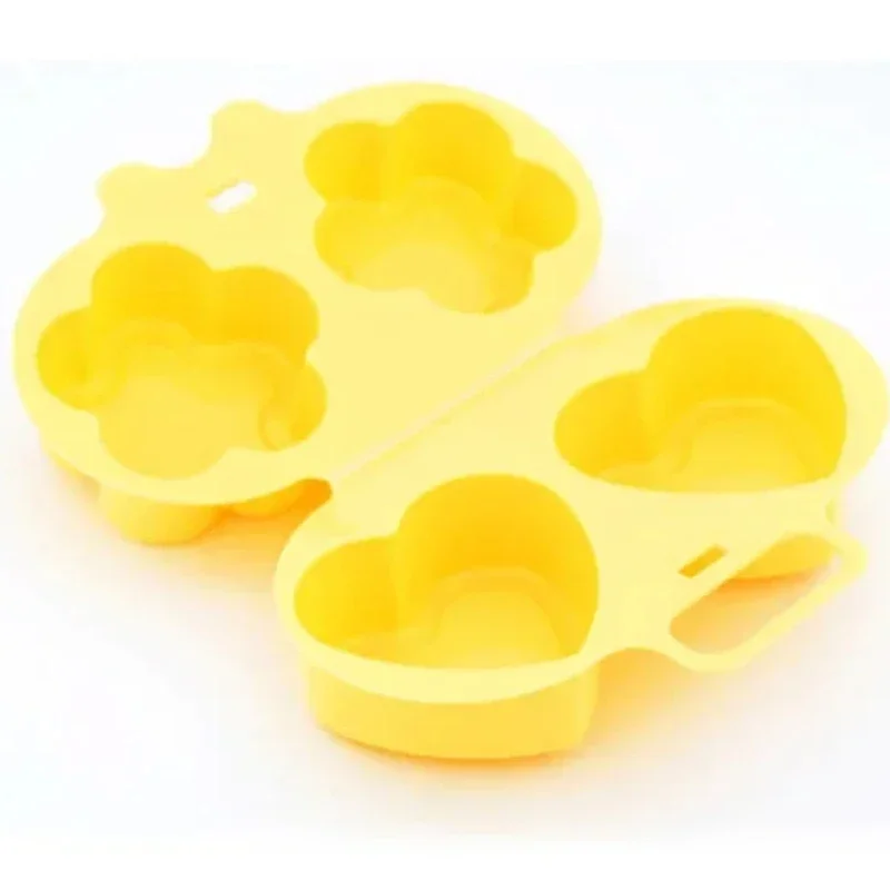 Home Kitchen Microwave Egg Cooker Plastic Non-Stick Egg Cooking Mould Flower Love Boiled Model Kitchen Tools 1PC
