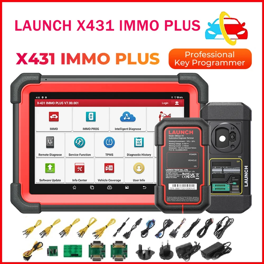 

2023 Newest LAUNCH X431 IMMO PLUS OBD2 Car Diagnostic Tool Comes With X-PROG3 To Do Key Programming Support Multi-Language