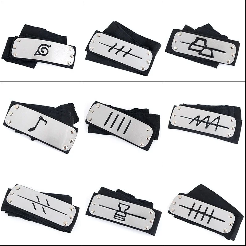 

Bandai Headband Cosplay Japan Anime Logo Metal Gold-plated Headgear Forehead Protector Cosplay Halloween Birthday Party Hat Toys