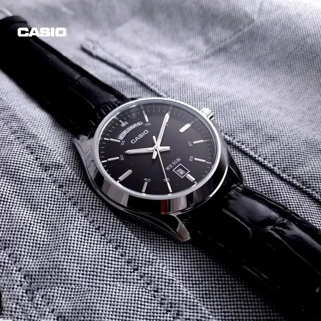 Casio MTP-1370D/1370L Men's Classic Stand-alone Window Day Of The Week Date Business Simple Waterproof Quartz Watch Gift Glow - Hình ảnh 2