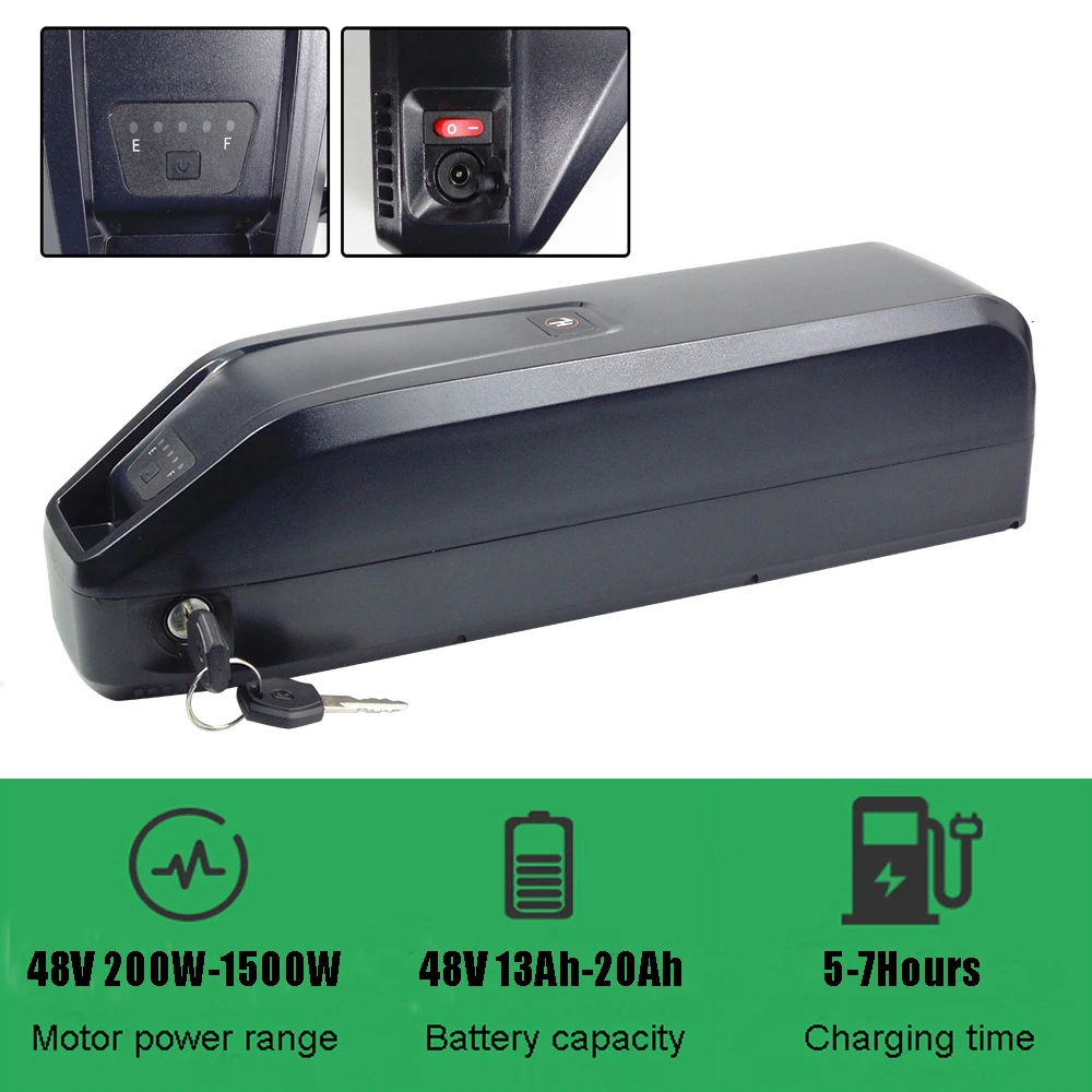 Lithium Battery Pack 48V 13Ah 15Ah 17Ah 20Ah Ebike Lithium ion Battery for OneSport ONES3 Pro OT15 Duotts C29 S26 Jasion RetroVolt Electric Bike