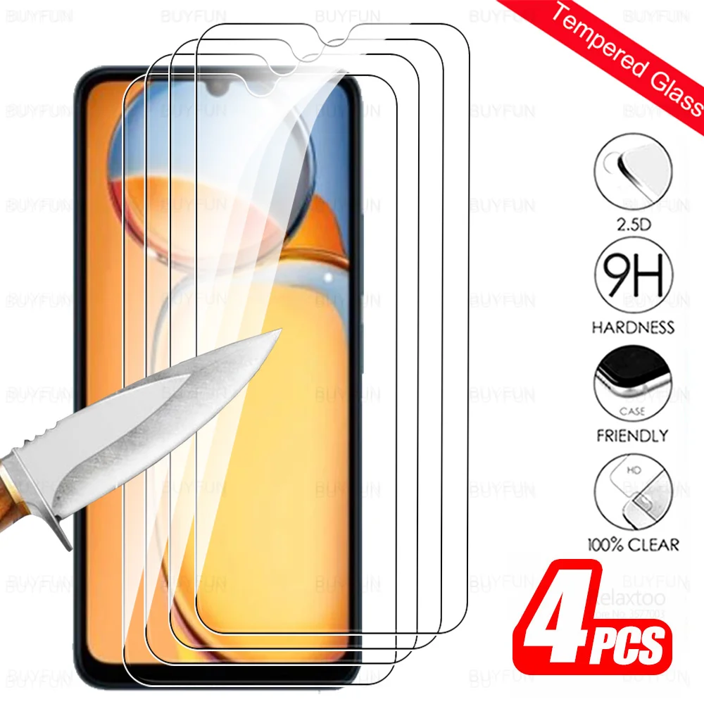 

4Pcs For Redmi 13C Screen Protector Tempered Glass For Xiaomi Redmi 13C Redmi13C Redmy 13 C C13 4G Protective Glass Cover Films