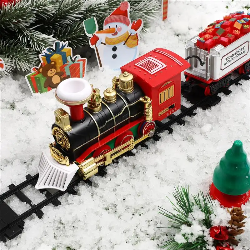 LICHENGTAI Set Treno Di Natale Elettrico | Giocattolo In Plastica Con Binari | Regalo Per Bambini | Decorazione Natalizia | Vari Modelli A-H