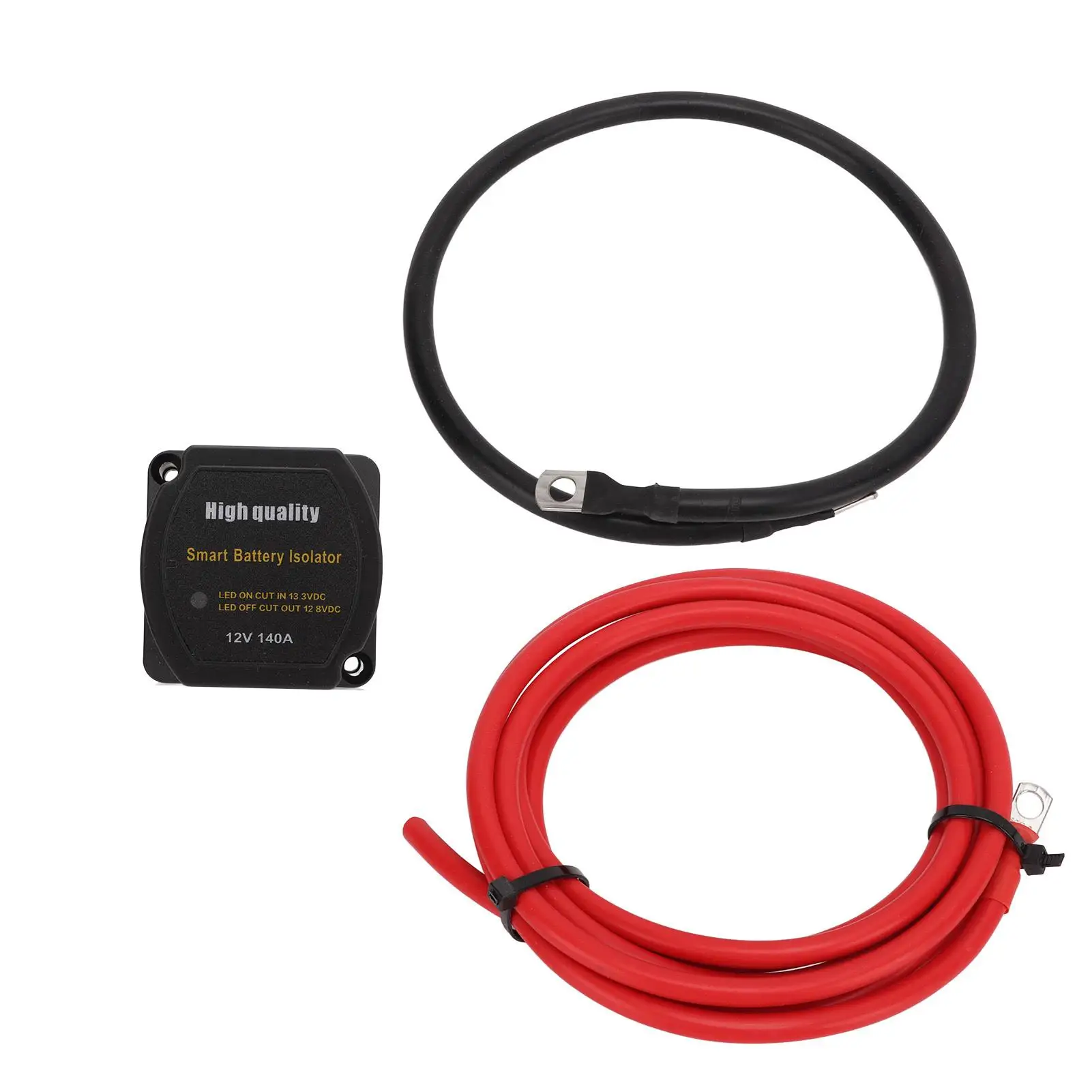 Dual Battery Isolator Kit Vibration Resistant Voltage Sensitive for relay Kit Low Power Consumption 140A for truck atv