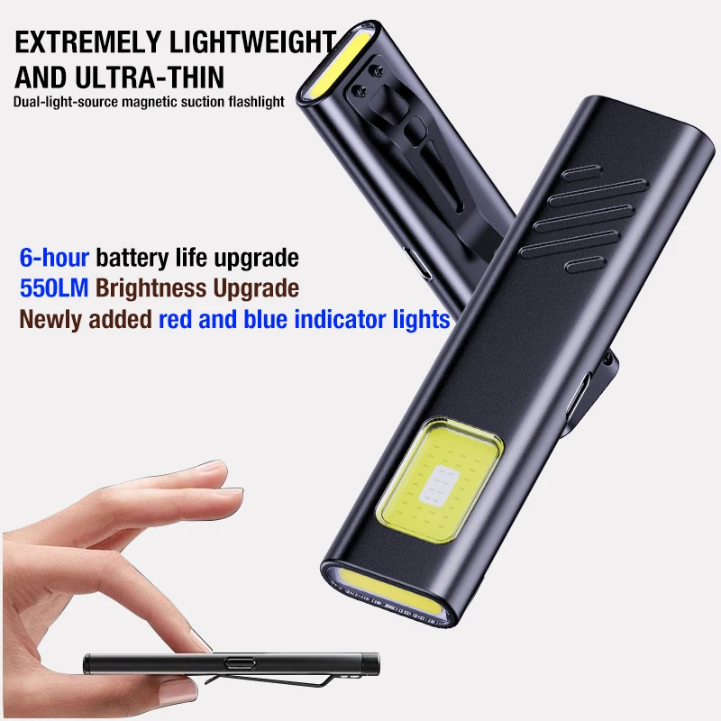 Compact High-Intensity Portable Outdoor Emergency Flashlight