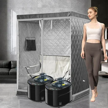 เต็นท์ซาวน่า 2 คนเต็นท์ซาวน่าไอน้ําแบบพกพาสําหรับสปาที่บ้านผ่อนคลายกายภาพบําบัด 1