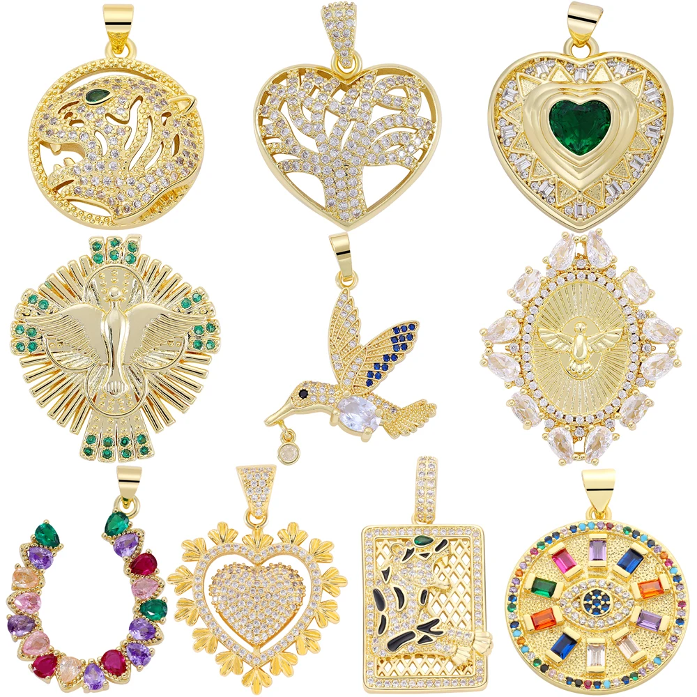 Juya handgemachte 18K vergoldete grüne rote Edelsteine Tier Eisvogel Vogel Charms für DIY Frauen Valentinstag Geschenk Schmuckherstellung – Detail 1