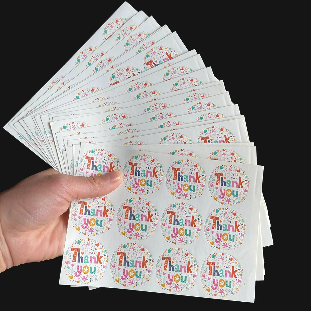 

240PCS Round Thank You Sticker Self Adhesive Label Thank You Sticker Gift Wrapping Sealing Sticker Wedding Birthday Party Favors