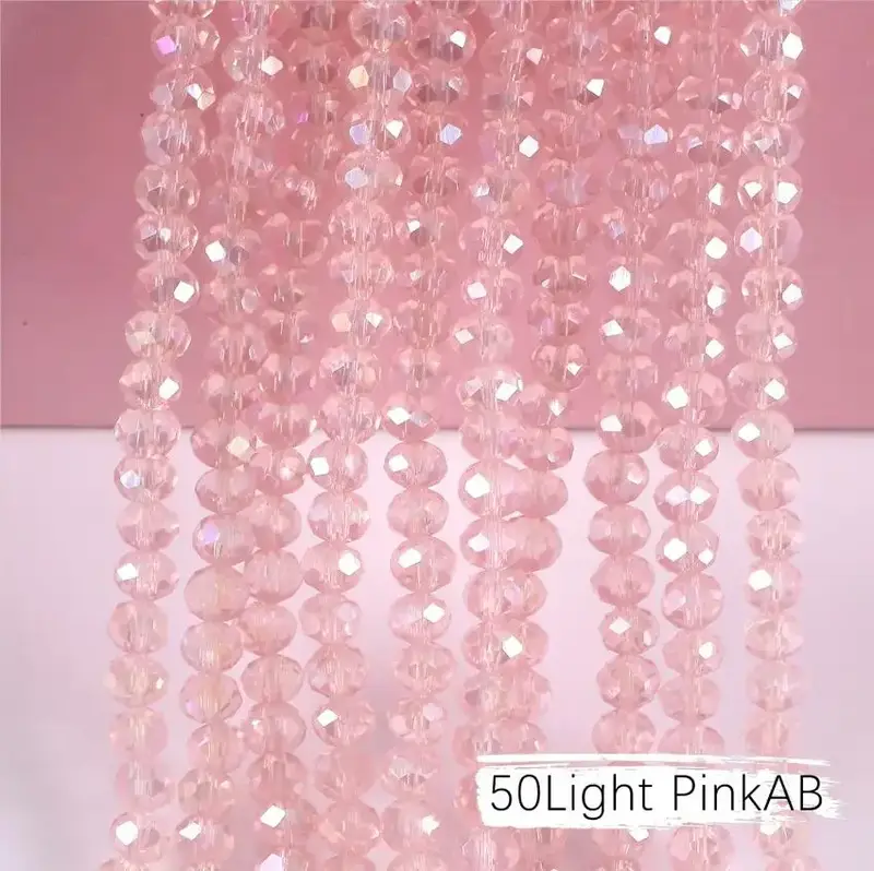 2mm 4mm 6mm 8mm Rondelle Austria Crystal Beads Faceted Glass Beads Loose Spacer Beads for DIY Bracelet Garment Making - Image 44