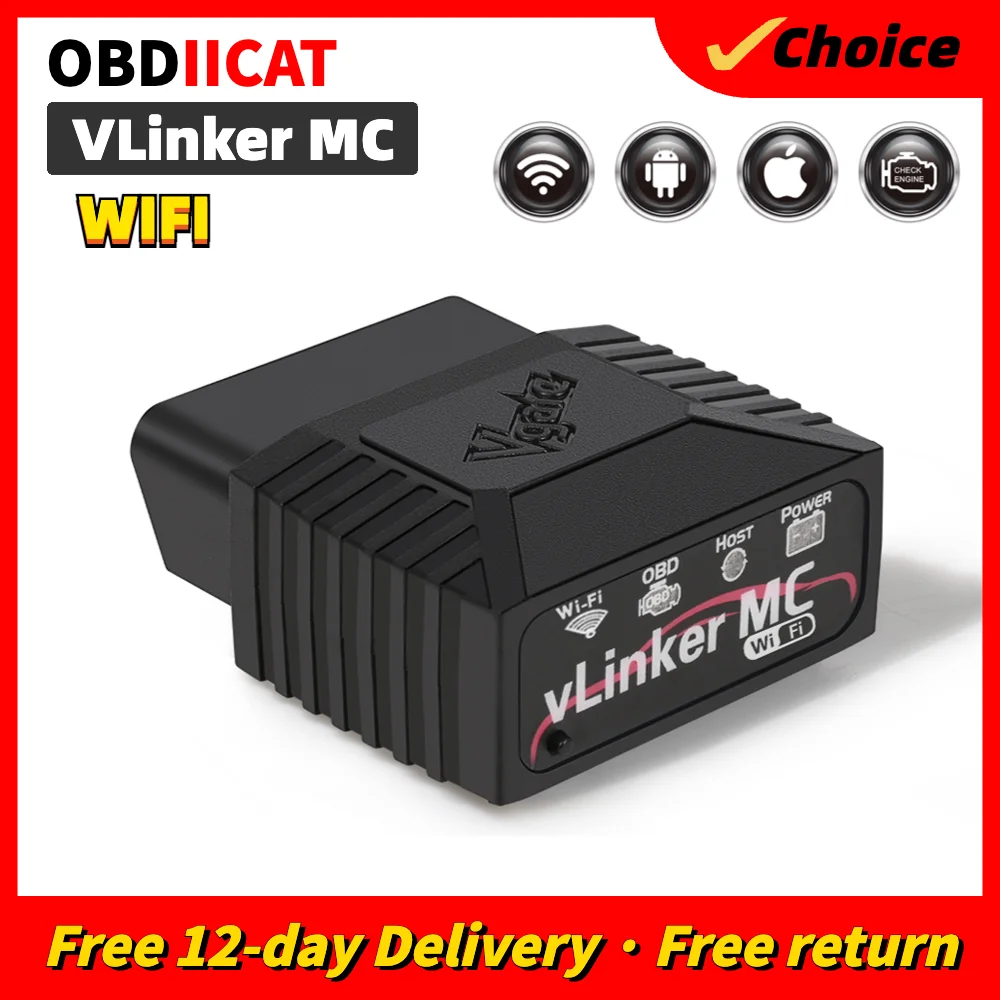 

Новинка! Vgate VLinker MC + ELM 327 V2.2 BT 4,0 ELM327 OBD 2 OBD2 для Android/IOS сканер WIFI автомобильный диагностический инструмент