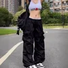 Vintage American Style Loose-Fit Straight-Leg Cargo Pants Sensibility Pocket For Men And Women Summer Y2K Trousers Wide Leg Casu
