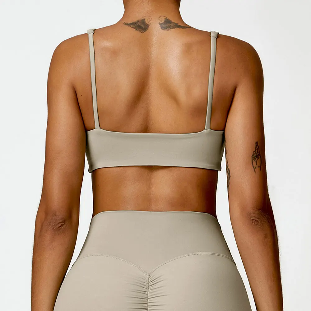 Women's Padded Athletic Sports Bra - Stretchy Sling Top