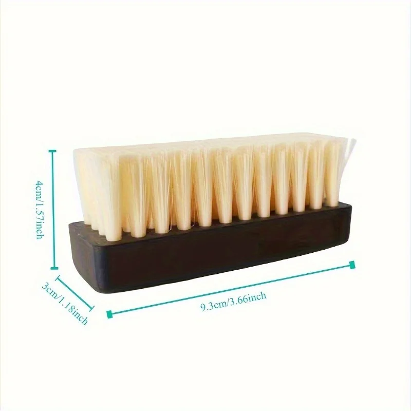 2pcs Dual-Strength Plastic Shoe Brush Set - Soft White Bristles & Firm Black Bristles  Versatile Shoe Care Tool for Home Use 2