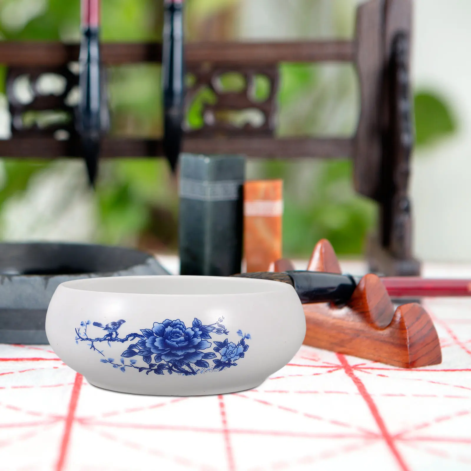 필기용 붓을 위한 프리미엄 세라믹 브러시 세면대 정교하게 제작된 변색 방지 디자인 편리한 붓 세척 도구 창의적인 디자인