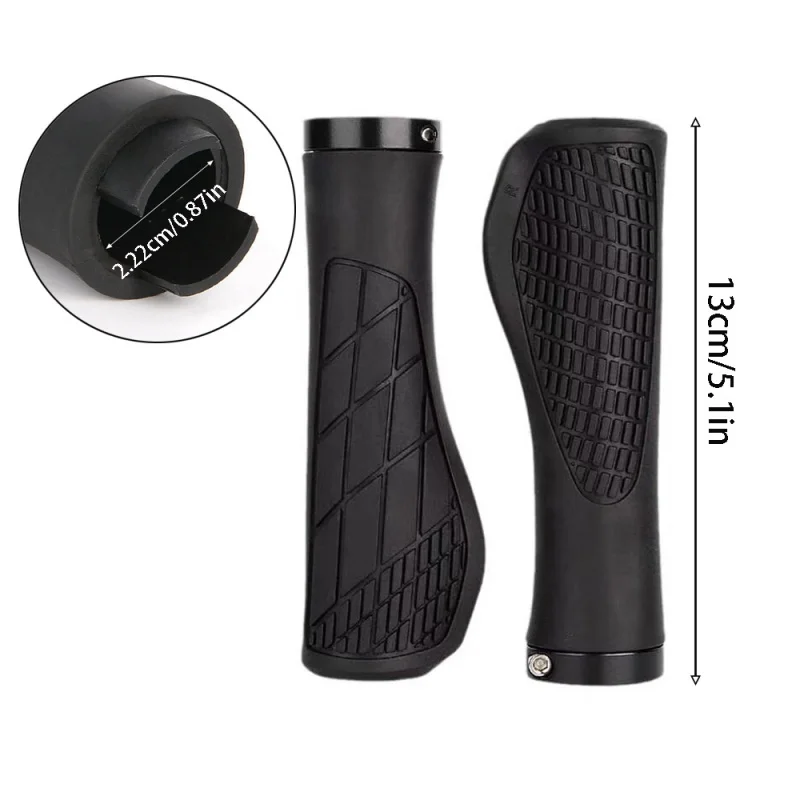 Bike Handlebar Grips Mountain Bike Alloy Material Ergonomic Lockable Anti-slip Shock-absorbing Spare Parts
