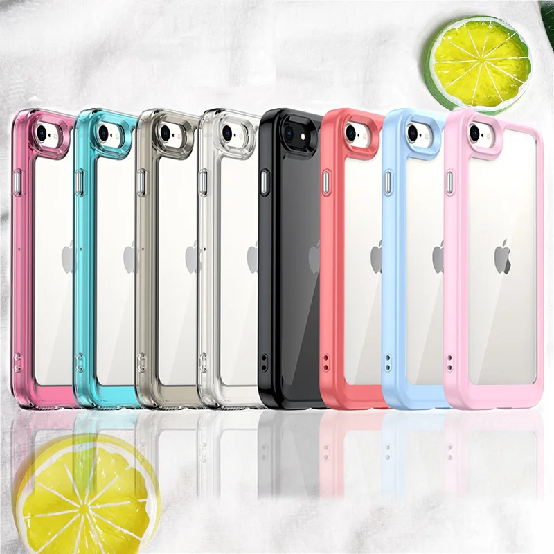 Per Il Iphone Se 2022 Copertura Di Caso Di Iphone Se 3 11 12 13 Pro Max 7 Capas Nuovo Trasparente Di Colore Trasparente Per Fundas Iphone Se 2022 Di C