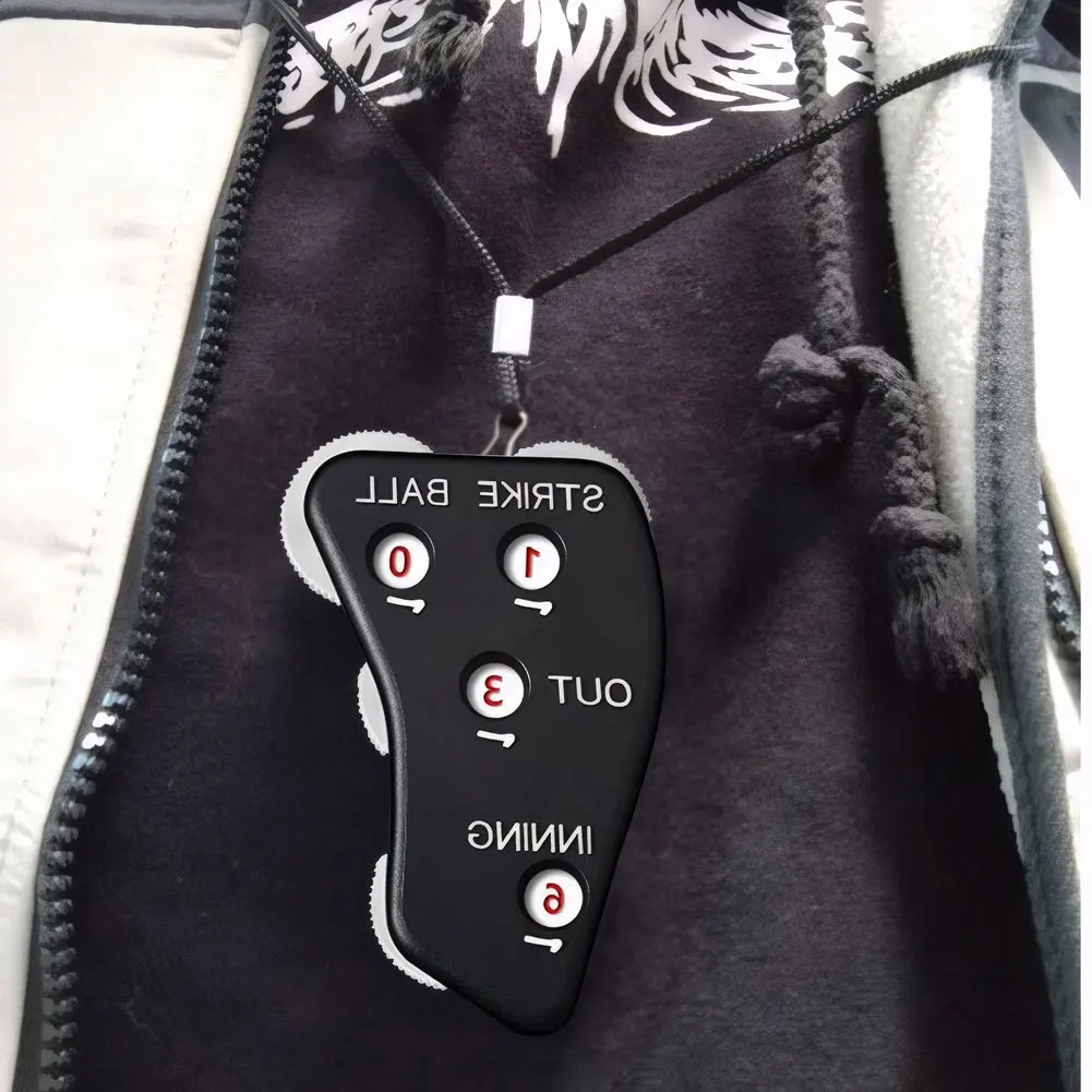 4 Wheel Baseball Counter Non-Slip Referee Counter Softball Umpire Indicator for Scorekeeper Recording Outs & Innings Balls