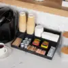 Reader Cup and Condiment Station, Countertop Organizer Coffee Bar, Kitchen, Stirrers, 17.875" L x 9.5" W x 6.625" H 4