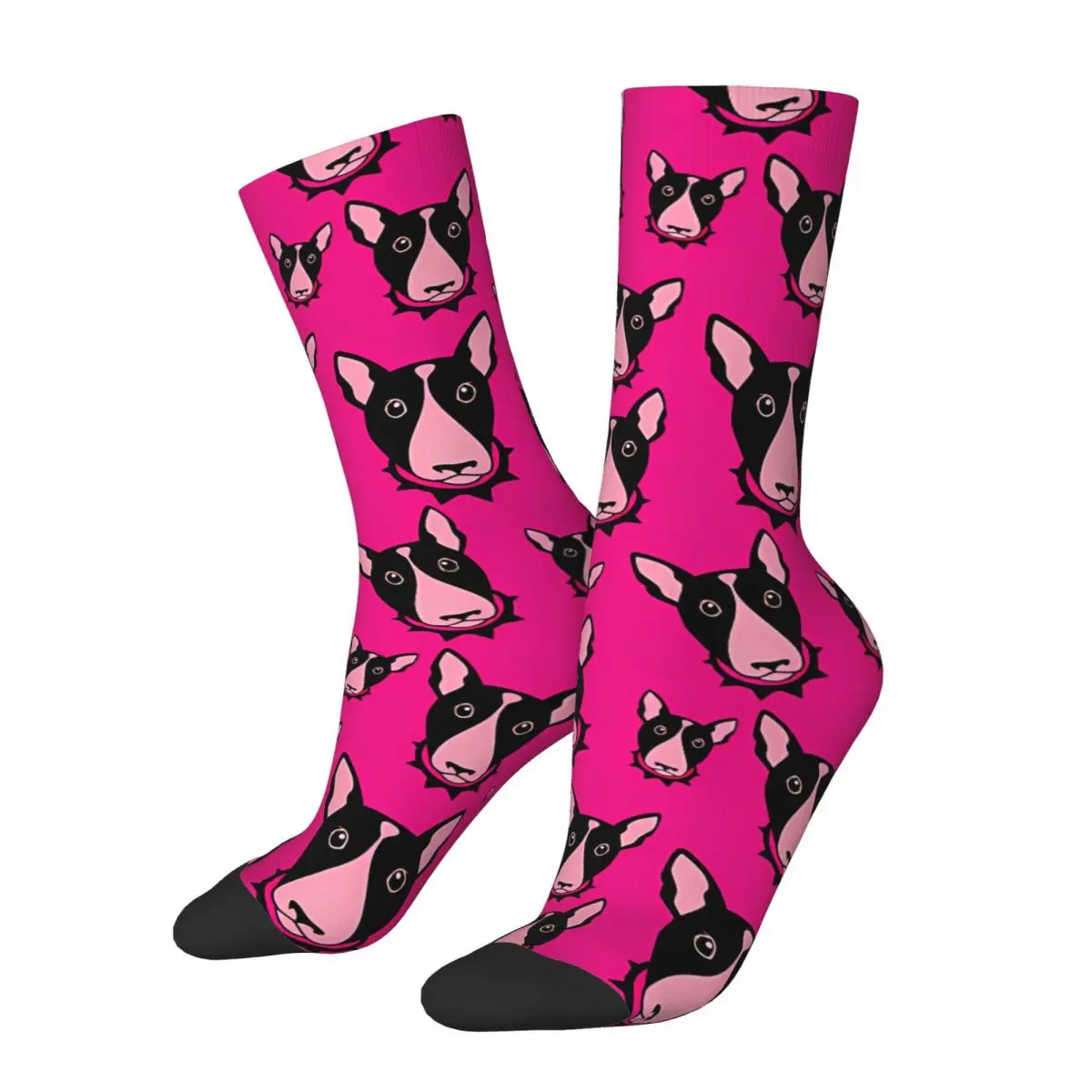 Calzini Bull Terrier Color Rosa Uomo Uomo Donna Calze Primaverili Harajuku