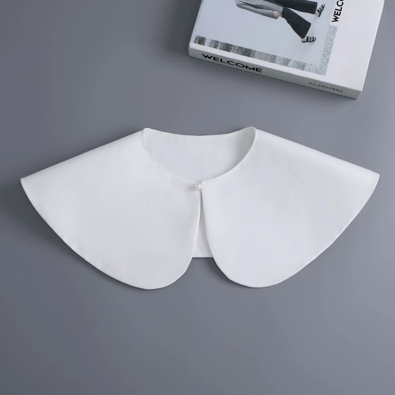Elegant White Faux Collar Scarf Shawl Accessory