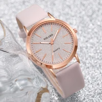 2 pièces/ensemble montres pour femmes mode cadran mat bracelet en cuir analogique montre à Quartz ensemble (sans boîte) 4
