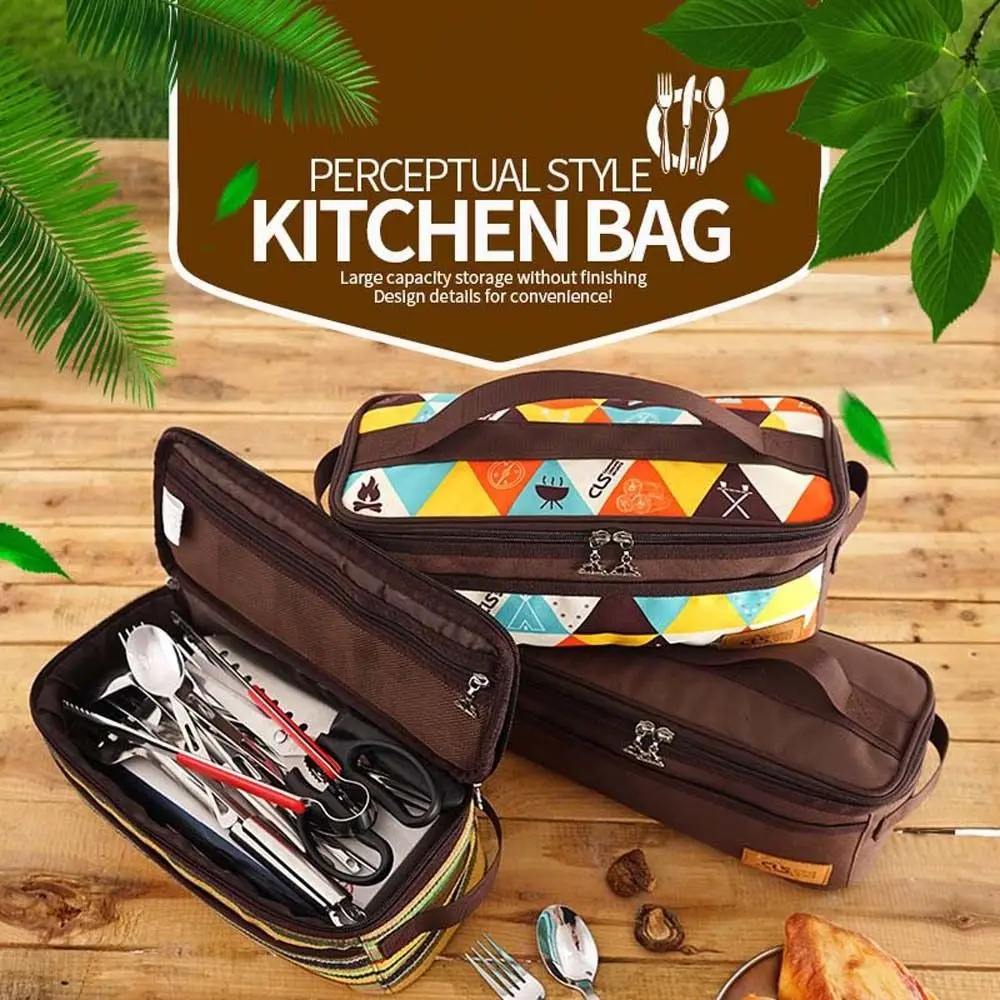 

Utensil Organizer Picnic Bags Tableware ​Storage Bag Cutlery Storage Bag Cookware Storage Tools Camping Cooker Storage Bag