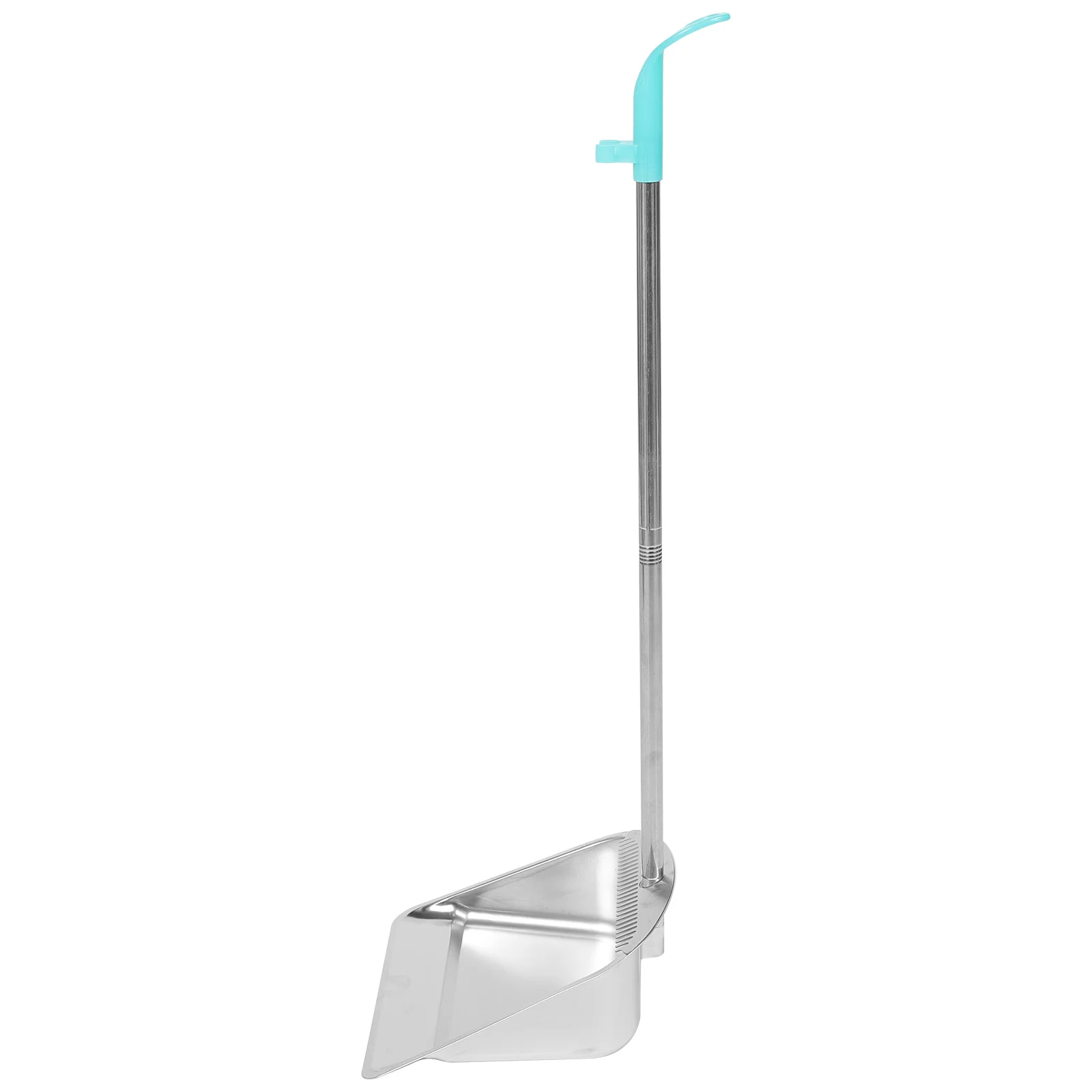 

Thickened Bucket Stainless Steel Dustpan Household Garbage with Comb Teeth Long Handle Pans Metal Detachable