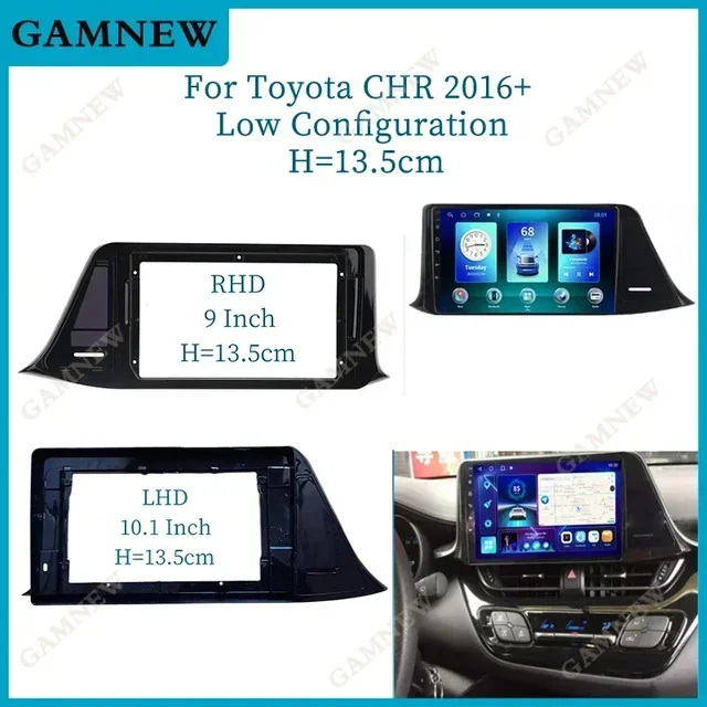 9 Inch 10Inch Car Frame Fascia Adapter For Toyota Chr C-HR 2016+ 
