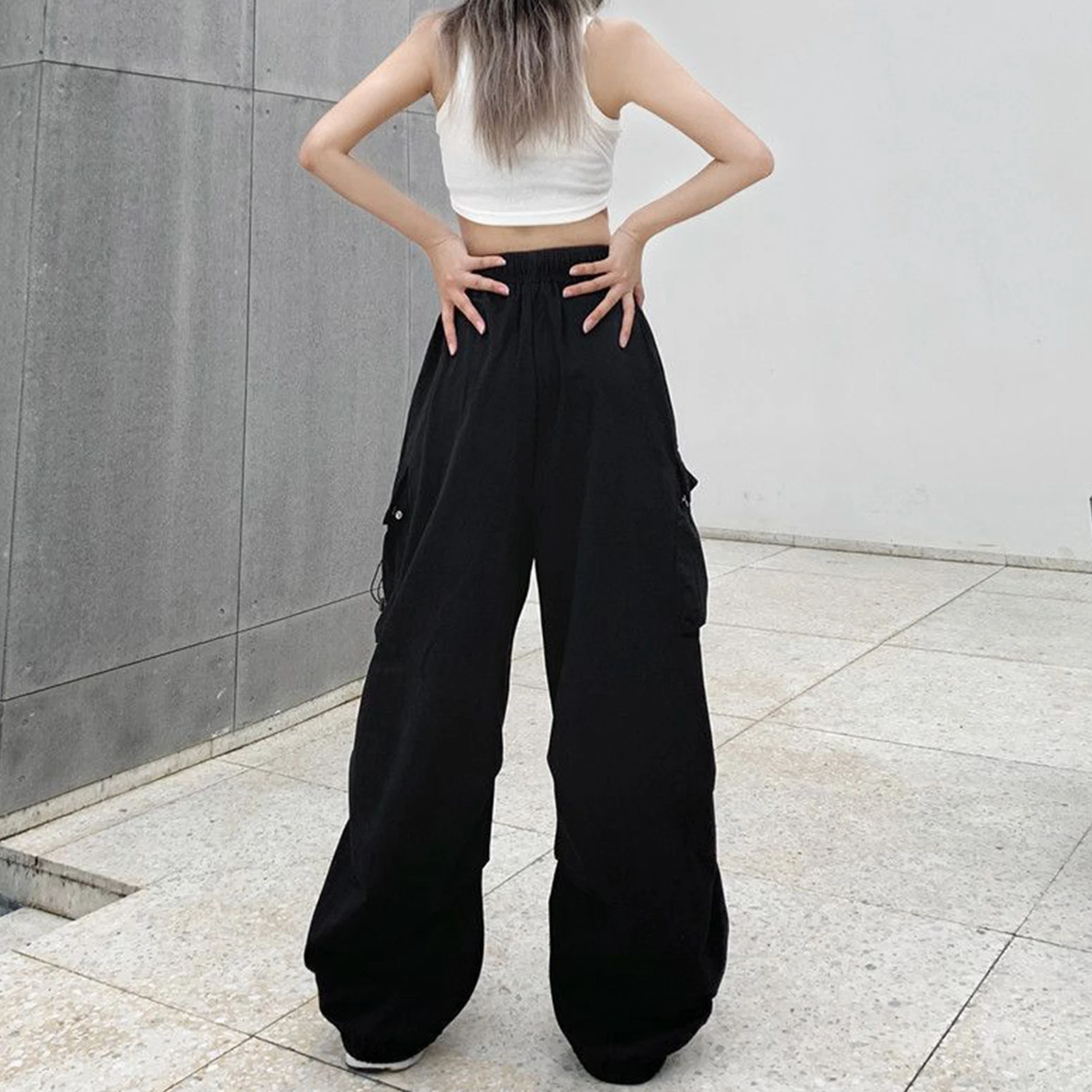 

Women's Casual Cargo Pants Polyester Breathable Sports Casual Pants for Spring and Autumn Wear
