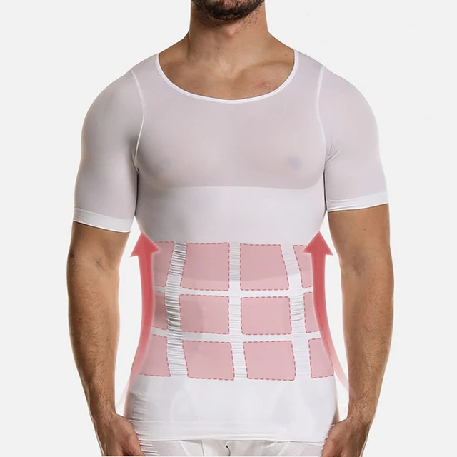Masculino corpo tonificação camiseta emagrecimento shaper corpo postura  corretiva barriga controle compressão homem modelagem roupa interior  espartilho - AliExpress