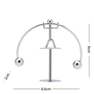 1PC Newton Pendulum Cradle Creative Balance Men Iron Man Ball Crafts Tumbler Kids Desk Toy Metal Home Decoration Accessories