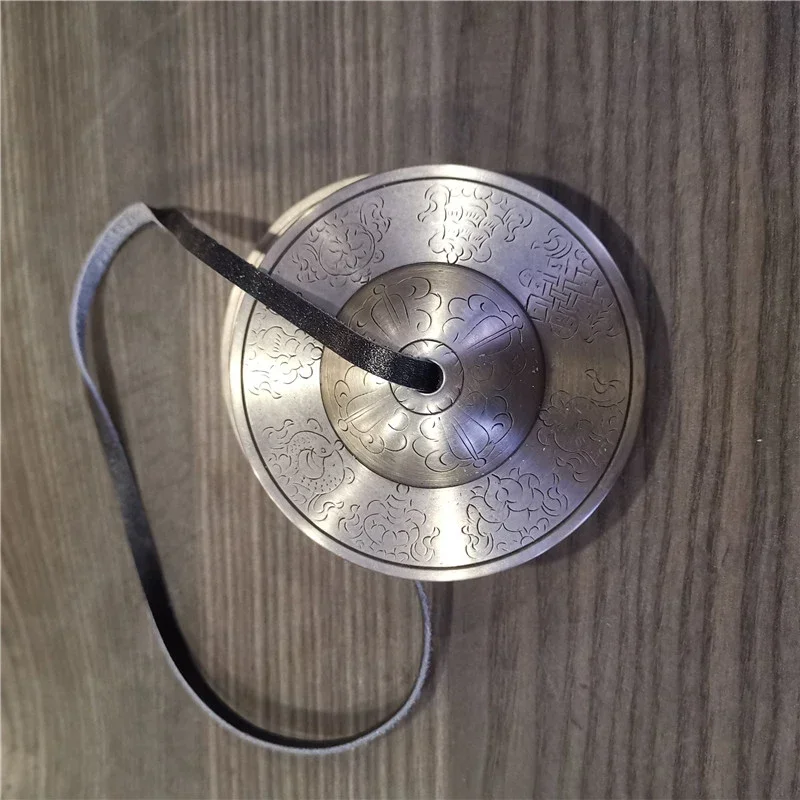 Nepal Brass Tibetan Bell Handmade Large Tingsha Bells Buddhist Cymbal Meditation Bell Buddhist Supplies Orff Music Instruments