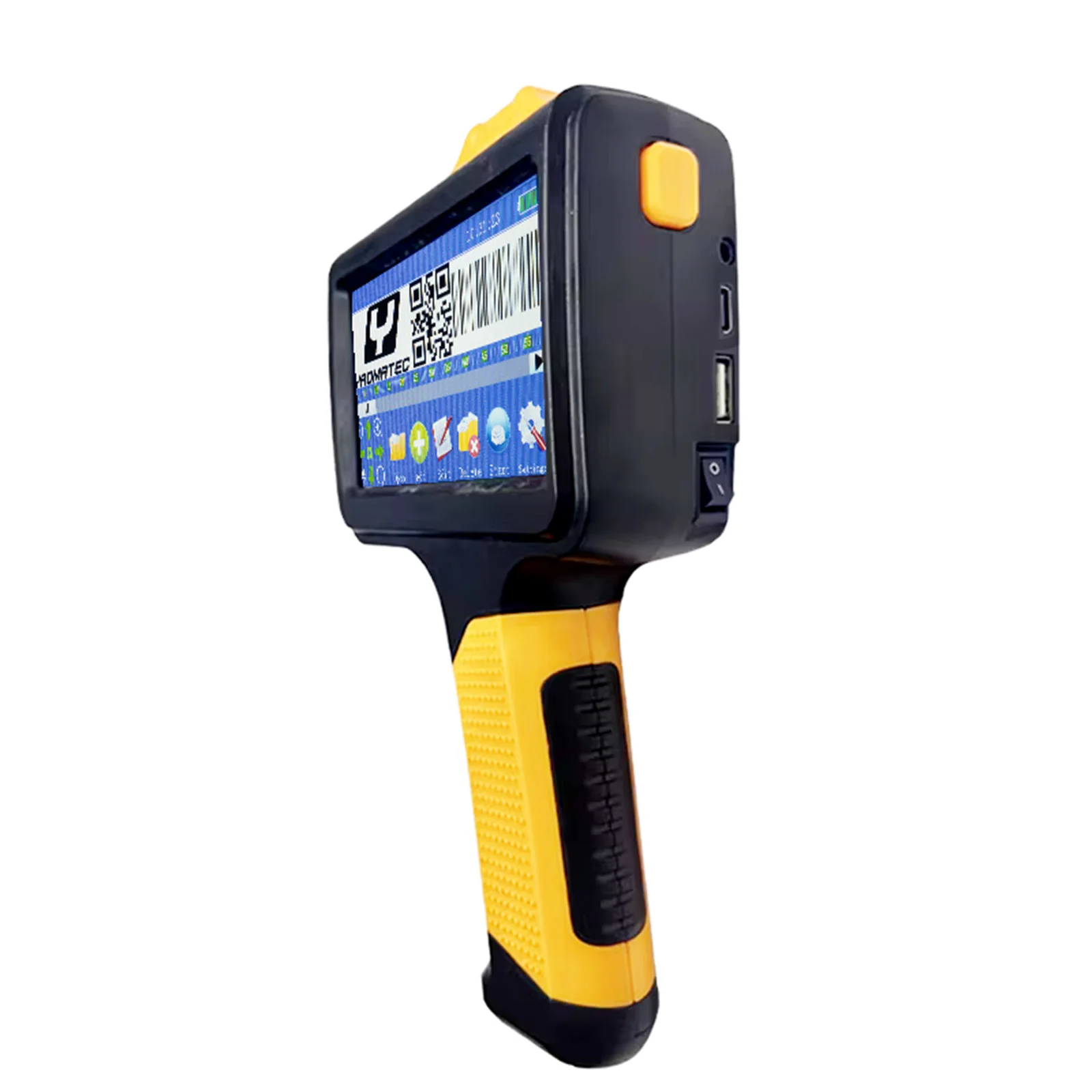 야오마텍 12.7mm 휴대용 잉크젯 프린터, 플라스틱 병, 유리, 합금강 파이프에 날짜 코딩, QR 코드, 로고 인쇄용 휴대용 레이저