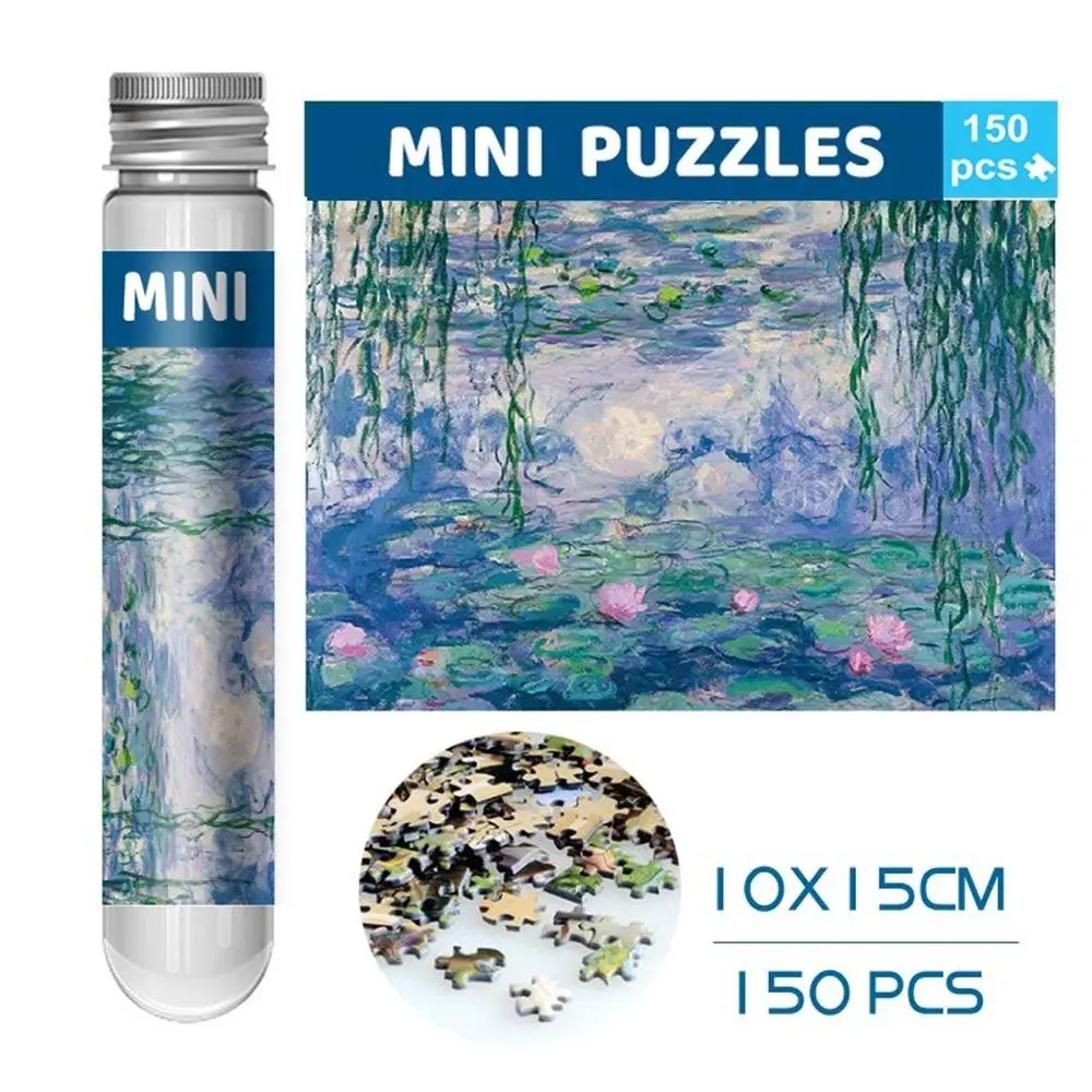 Creative Oil Painting Jigsaw Puzzle Set - 150 Pieces in Mini Test Tubes - Fun & Artistic Puzzle Game