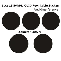 5Pcs IC CUID Android App MCT Modify 13.56MHz  UID Changeable NFC 1K S50 Tags Card Anti Metal Sticker Keyfobs Block 0 Writable 1