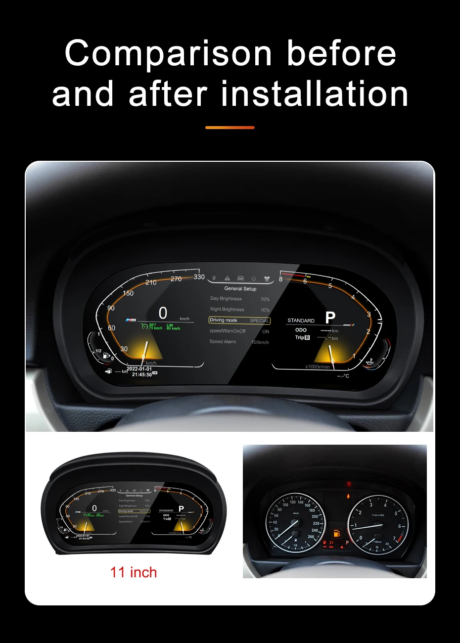 11inch New Product Facroy Price Digital LCD Car Dashboard For BMW 3Series E90 E9