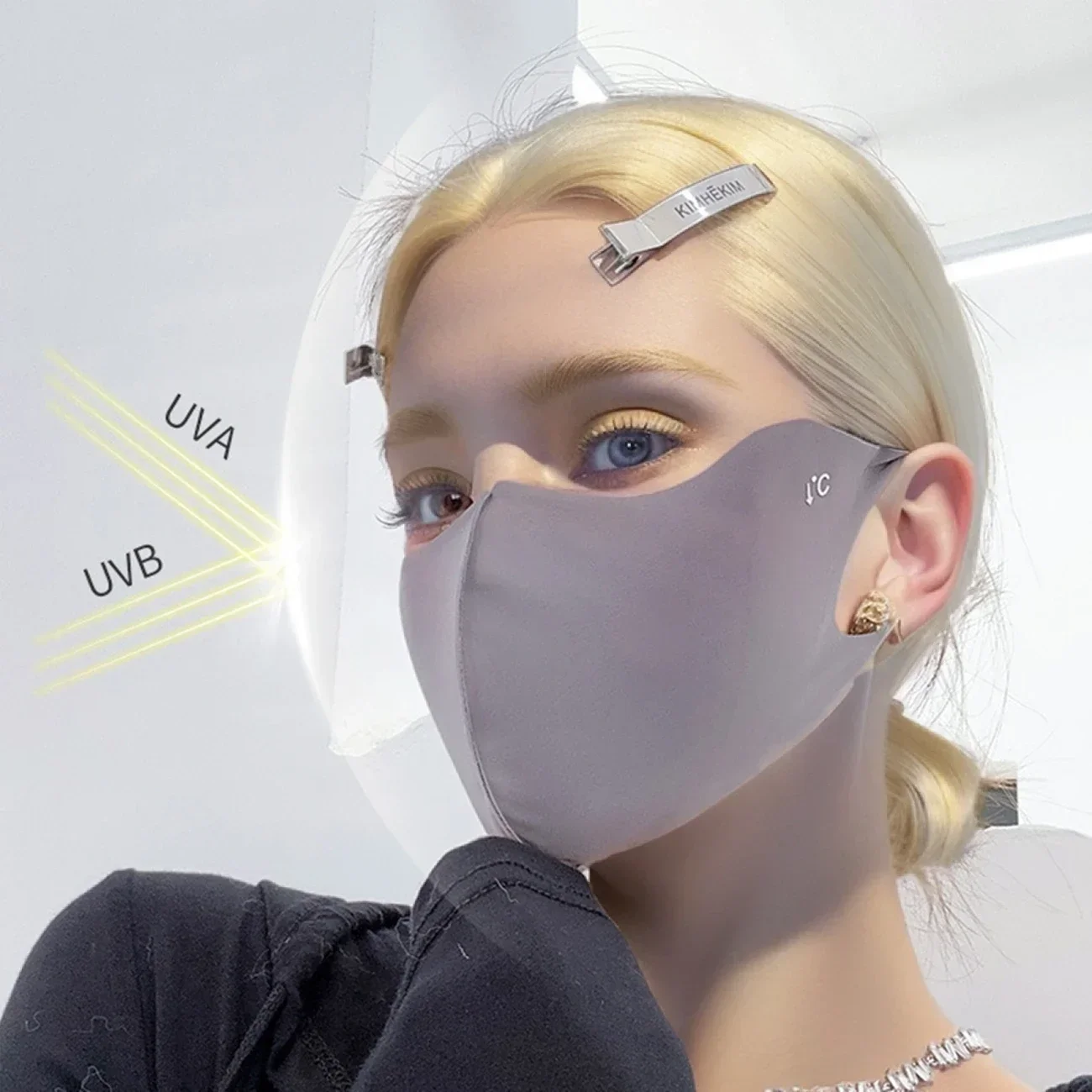 1-20 Pcs Summer UV Protection Mask 3D Ice Silk Breathable Traceless  Sunscreen Riding Mask Fashionable Hyaluronic Acid