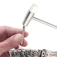 Small Hammer DIY Repair Tools Metal Rubber Mini Hammer Double Heads Portable Hammer For Jewelry Watch Repairing 2