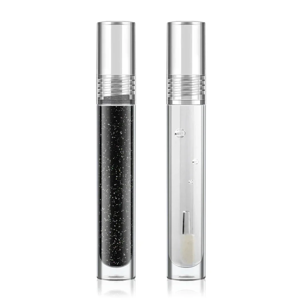6Ml Private Labe Lipgloss Custom Bulk Estremamente Shiny Black Gold Gloss Shiny Colorful Caviar Glass Lip Mirror Water Glaze Makeup
