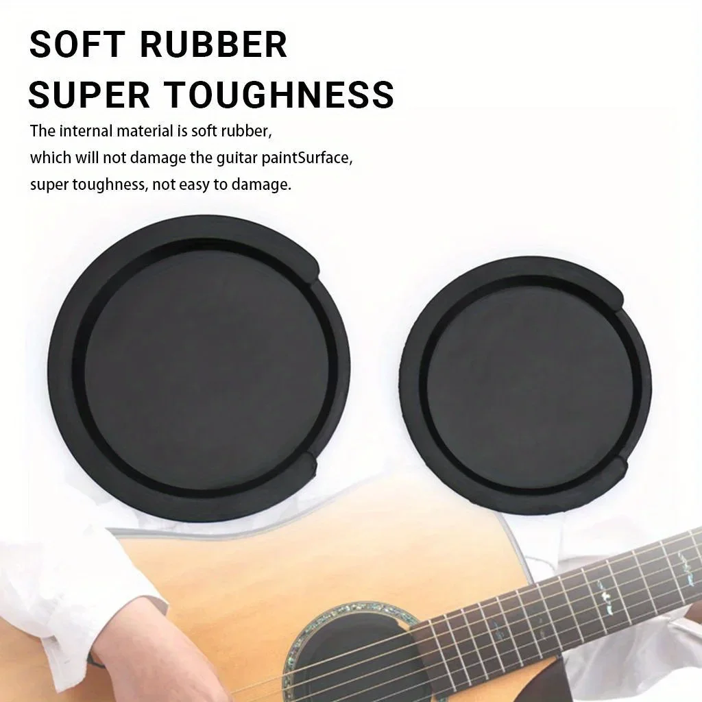 Silicone Acoustic Classic Guitar Sound Hole Cover Guitar Noise Reduction Accessories 2 Sizes Buffer Block Stop Plug Parts guitar accessories