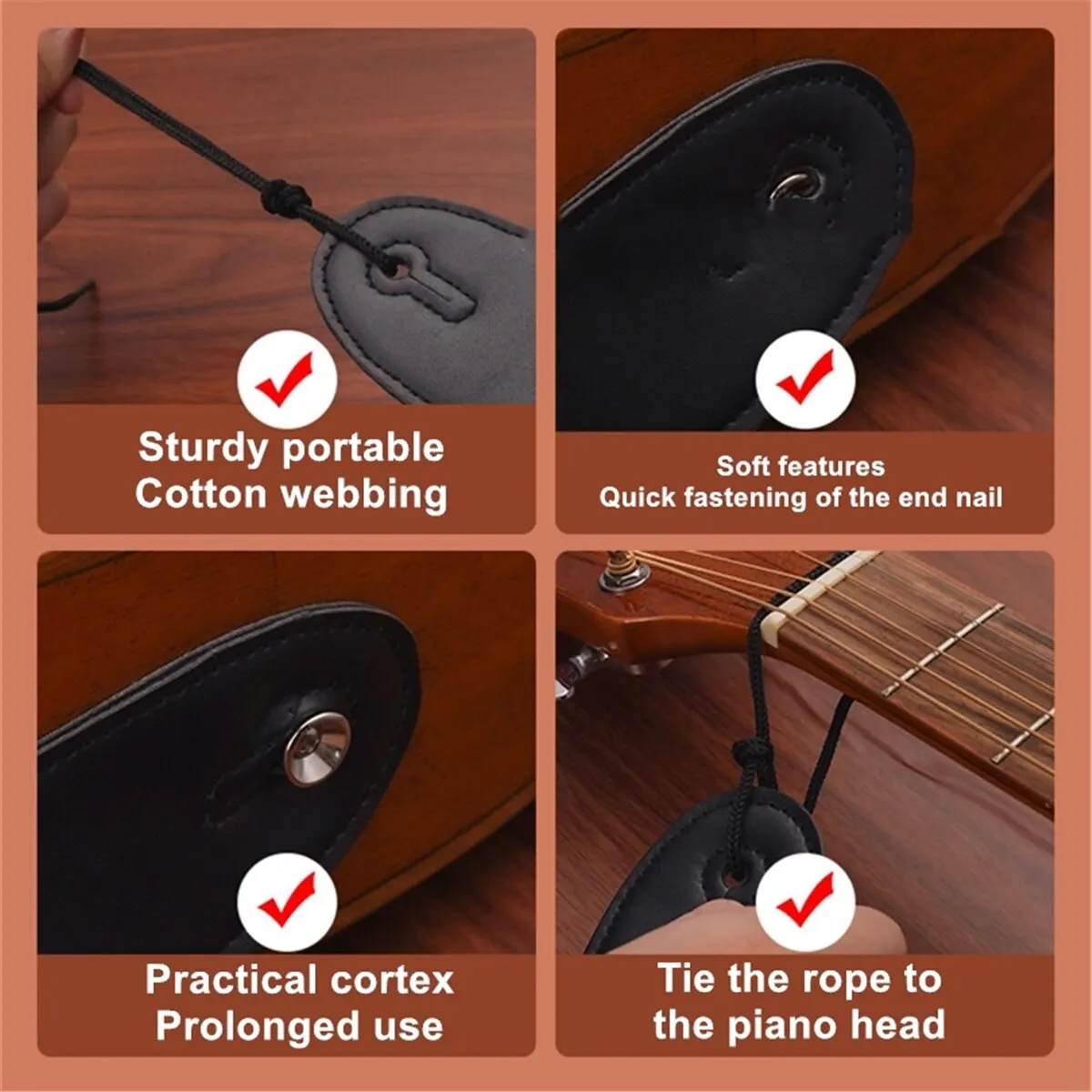 Description Picture 4 of itemEmbroidered Print Guitar Strap Vintage Ethnic Style Adjustable Strap for Folk Electric Guitar Bass Ukulele Guitar Accessories