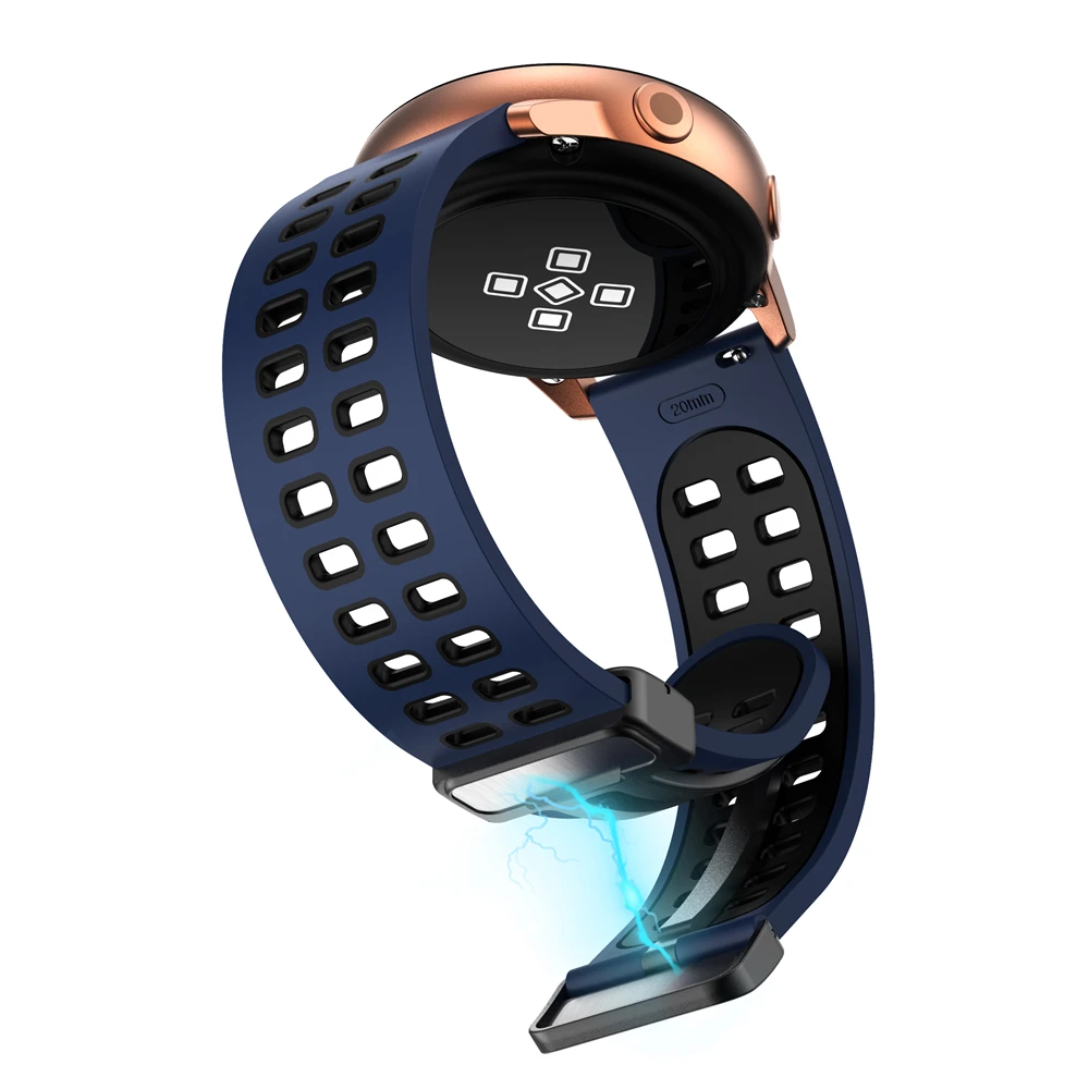 Фото Ремешок силиконовый с магнитной застежкой для HUAWEI WATCH Buds GT 3 2 46/42 мм, Воздухопроницаемый браслет Runner HONOR Magic Watch 2 GS Pro ES, 20/22 мм №5