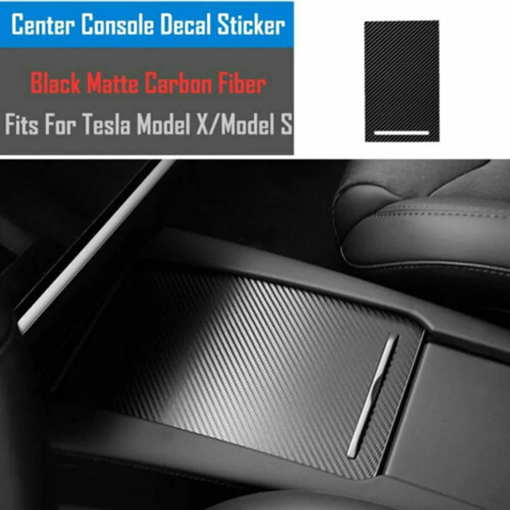 

Center Console Stickers 1 Set Carbon Fiber Look Decoration Trim Vinyl Waterproof Car Sunscreen High Quality Useful