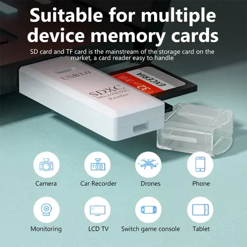 2 IN 1 Card Reader USB 3.0 Micro SD TF Card Memory Reader High Speed Multi-card Writer Adapter Flash Drive Laptop Accessories - Image 4