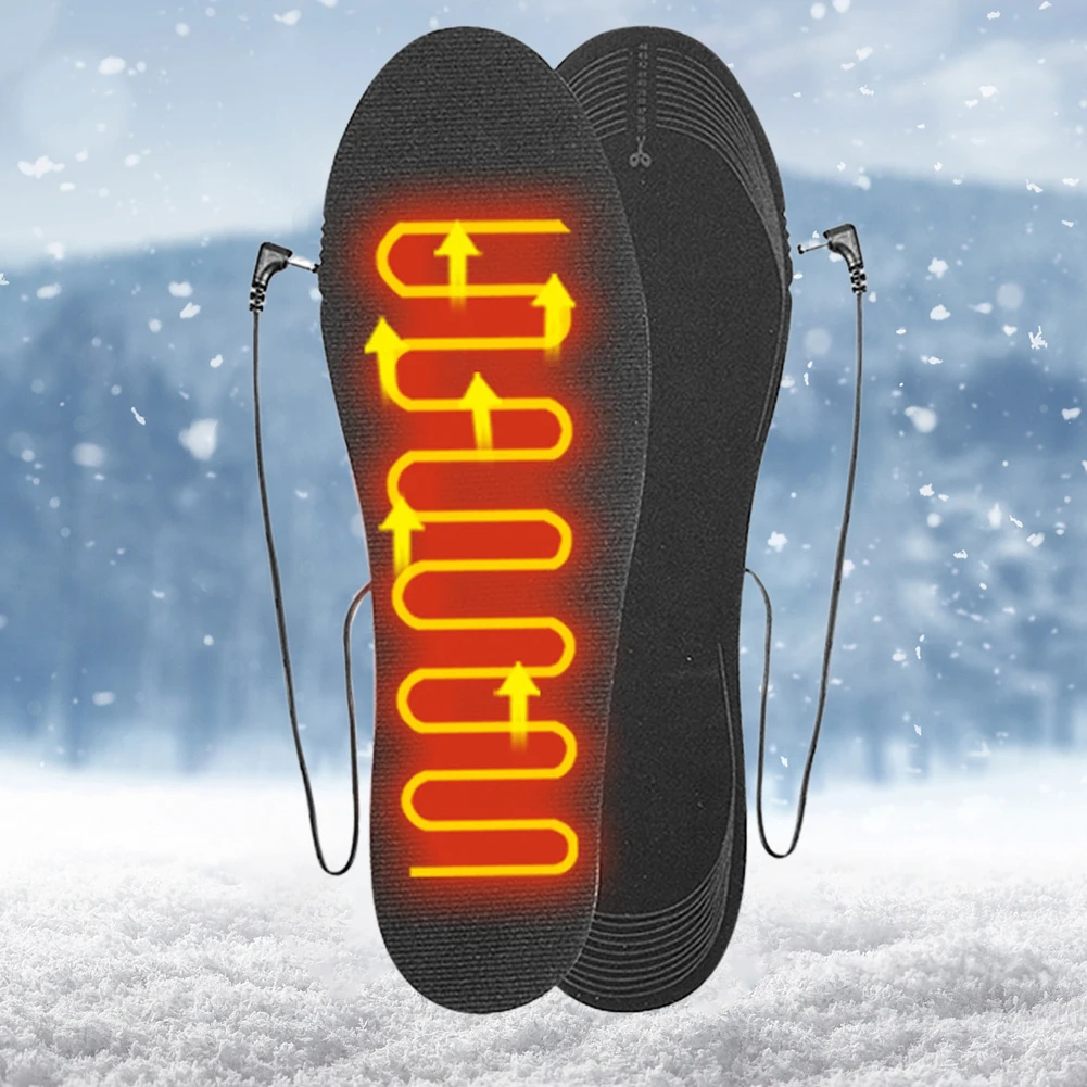 Electric Heated Insoles Battery Box Electric Foot Warmers Reusable Winter Heating Insoles Outdoor Sports