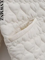 XNWMNZ-سترة نسائية مبطنة على شكل قلب ، رقبة مستديرة ، أكمام طويلة ، جيب ، معطف نسائي متعدد الاستخدامات ، موضة ، خريف ، شتاء ، 2023 1